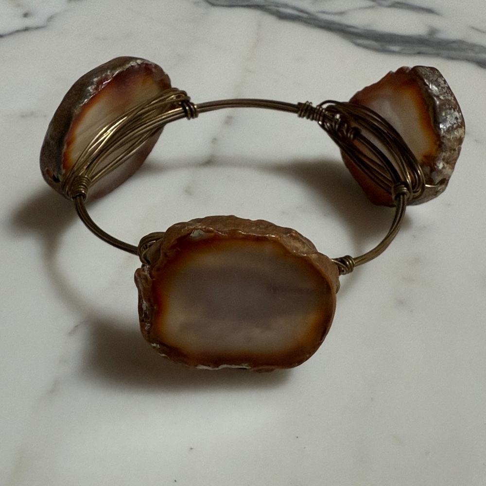 Elegant Brown Stone Bracelet